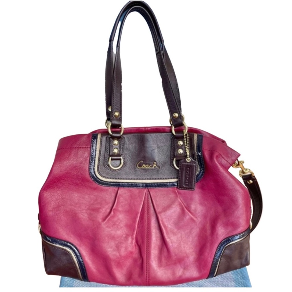 COACH Ashley Signature Leather Shoulder Crossbody Bag